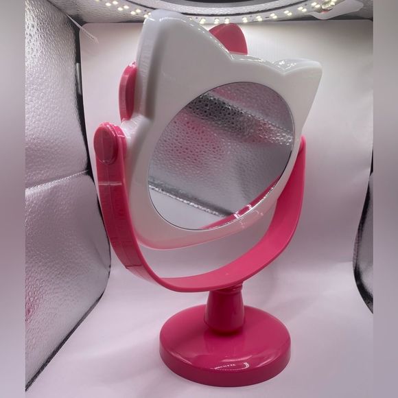 🌸 Hello Kitty stand Vanity Mirror-Sanrio White Pink - Picture 4 of 7